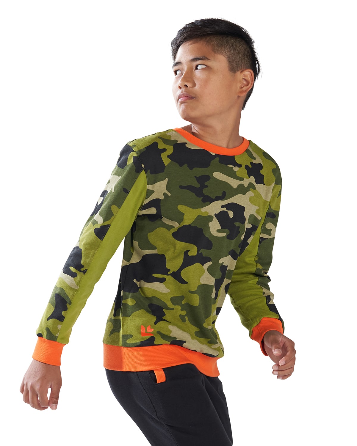 Kids Tracker All Ways Wear™ Reversible Pullover Camo Crew Sweatshirt